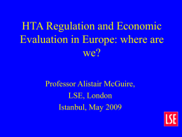 Economic Evaluation in Europe: where are we?