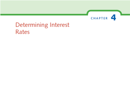 Ch 4:Determining Interest Rates