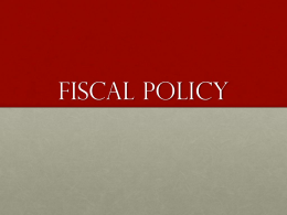 Fiscal Policy - SteveTesta.Net