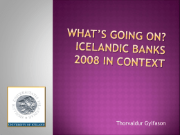 Icelandic banks 2008 in context