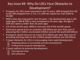 Key Issue #4: Why Do LDCs Face Obstacles to