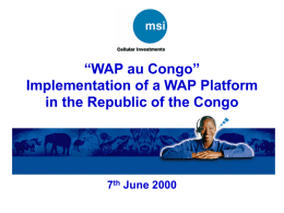 WAP au Congo