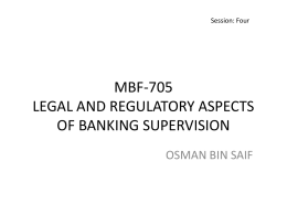 mbf-705 legal and regulatory aspects of banking supervision
