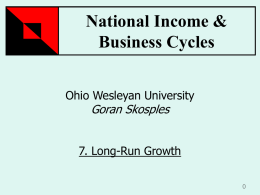 7. Long Run Growthx - Ohio Wesleyan University