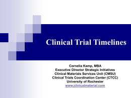 Clinical Trial Timelines