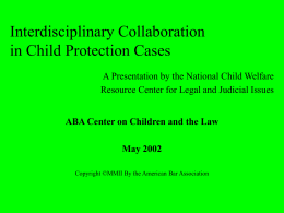 Interdisciplinary Collaboration in Child Protection Cases