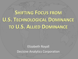 Shifting Focus from US Technological Dominance to US