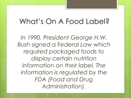 What`s On A Food Label?