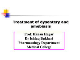 3-Treatment of dysentery and amoebiasis 20162016