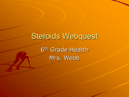 Steroids Webquest