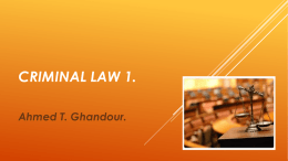 Criminal law 1.