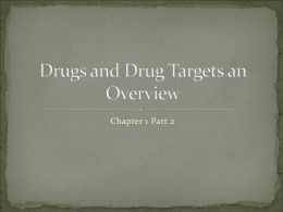 Drugs and Drug Targets an Overview