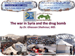 The war in Syria and the drug bomb