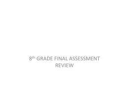 Power Point for Final Assessment Review Click