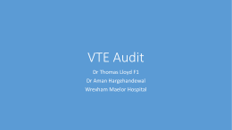 VTE Audit - Health in Wales