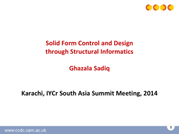 1 Solid Form Control and Design through Structural Informatics