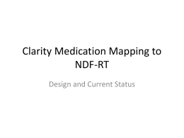 Clarity Medication Mapping
