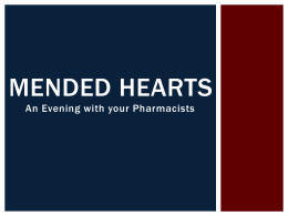 An Evening with your Pharmacists" (Jan 2013)