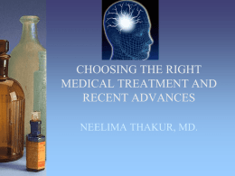Choosing the right medical treatment for epilepsy 2014