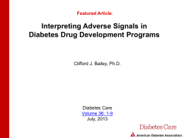 Slide Set - Diabetes Care