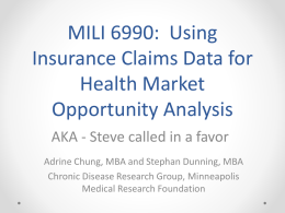 Using Insurance Claims Data for Health Market Opportunity Analysis