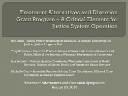 Treatment Alternatives and Diversion Grant Program * A Critical