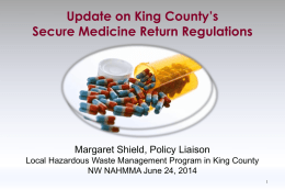 King County`s Secure Medicine Return Regulation