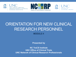 Module 4 - Network for Clinical Research Professionals