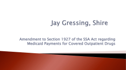 Amendment to Section 1927 of the SSA Act regarding Medicaid