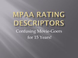MPAA Rating Descriptors