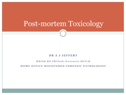 Post-mortem Toxicology