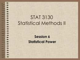 Statistical Power