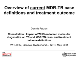 and treatment outcome definitions
