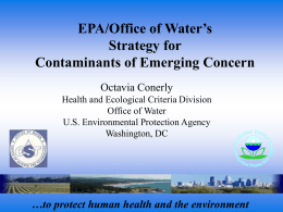 Emerging Contaminants - National Association of Regulatory