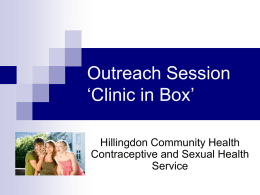 Outreach session `Clinic in Box`