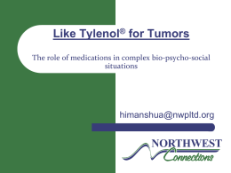 Like Tylenol for Tumors PowerPoint presentation