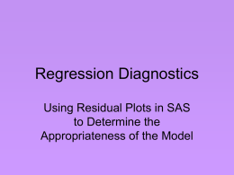 Proc Reg and Diagnostic Plots