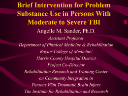 Brief Intervention for Problem Substance Use