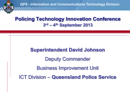 Queensland Police - Superintendent Dave Johnson