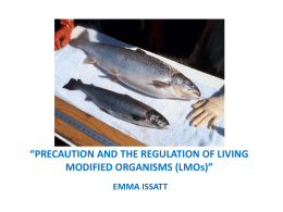 precaution and the regulation of living modified organisms