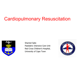 Paediatric Resuscitation Guidelines 2010 - Vula