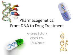 Pharmacogenetics - UCSD Cognitive Science