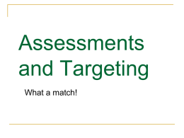 Screening Assessment and Targeting Vermont