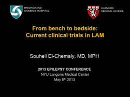 Current clinical trials in LAM