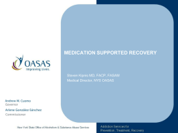 Medication Supported Recovery