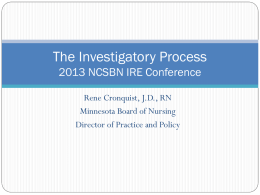 Slide 1 - National Council of State Boards of Nursing