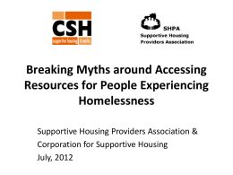 Myth - Supportive Housing Providers Association