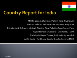 Country Report for India - Pain & Policy Studies Group