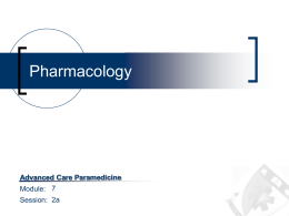 Session 02a (Pharmacology)