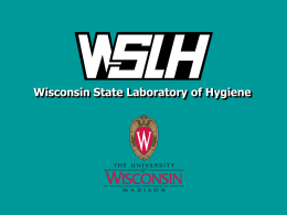 WCLN-January-2014-te.. - Wisconsin State Laboratory of Hygiene